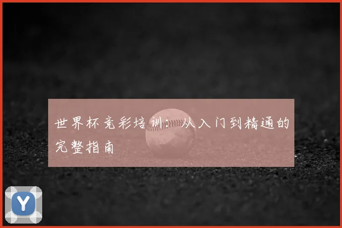 世界杯竞彩培训：从入门到精通的完整指南